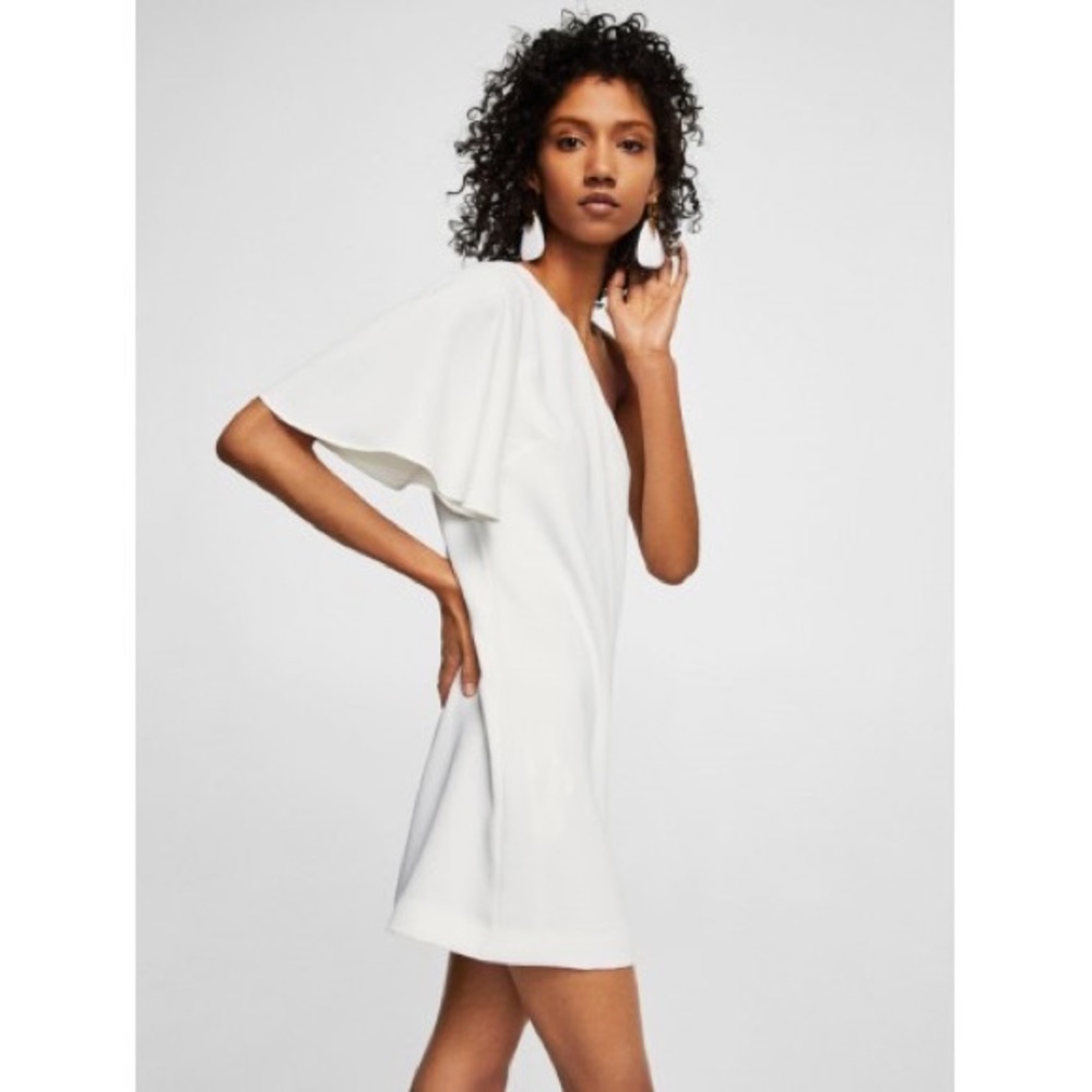 Mango One Shoulder Dress
